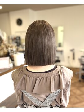 オーダイム(ou' dime) ショートブリーチケアブリーチハイライトボブ髪質改善