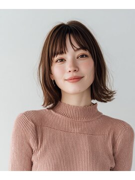 バグズ ヘアデザイン 桔梗が丘店(Baguz HAIR DESIGN) ナチュラル抜け感ボブ×シースルーバング