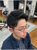 表参道駅MEN’S/ニュアンスパーマ/刈り上げセンターパート
