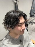 MEN’S HAIR/サーフカール/刈り上げセンターパート/柏