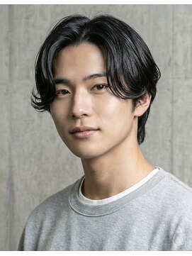 メンズ個室サロン  ALL DAY HELLO'S 草津店 20代30代40代50代60代　メンズフェザーパーマセンターパート＃8