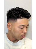オールバックパーマ