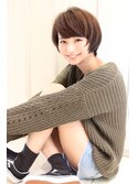 メルトカラー×黒髪でも可愛く決まる小顔ショート