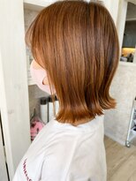 キャアリー(Caary)&nbsp;福山市美容室caary人気切りっぱなしウエットスタイル外ハネボブ
