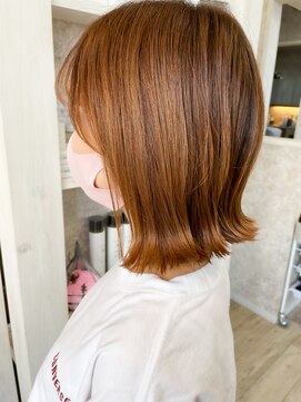 キャアリー(Caary) 福山市美容室caary人気切りっぱなしウエットスタイル外ハネボブ