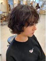 カノエ 博多ミスト店(canoe)&nbsp;ショートパーマ 外国人風パーマ　デザインカラー