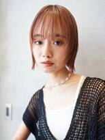 ニコ トウキョウ(nico TOKYO) 顔まわりレイヤー/切りっぱなし/ピンクブラウン