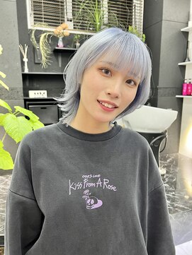 チュダック(ChuDuck) 韓国風《ペールブルー》ブリーチ/ケアブリーチ/ダブルカラー