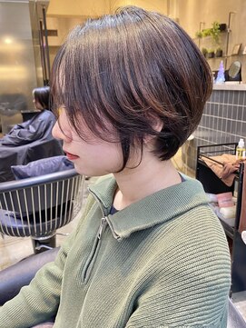 レーヴバイロンド 仙台(Reve by Lond) 韓国風顔まわりシースルーバングショートボブグレーベージュ