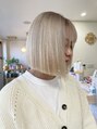 エモーション(emotion)&nbsp;ホワイトミルクティー★ブリーチ２回~【境町美容室】