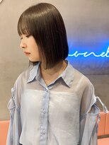 ロンドポレール 北千住(Lond polaire)&nbsp;【伊勢】切りっぱなしボブ×オリーブブラウン