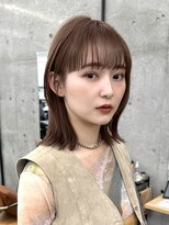 ガーデンヨコハマ(GARDEN YOKOHAMA) ボブ ホワイトグレージュ デジタルパーマ チェリーブラウン