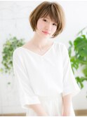 綾瀬/髪質改善/ハイトーンカラー×大人マッシュ金髪ボブj