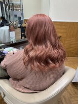 ユニックス イオンモール柏店(UNIX)&nbsp;【ハイトーンカラー】サーモンピンク×ロングヘア