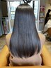 【憧れのさらツヤ髪に】クセ毛対策に♪☆カット+やわらか縮毛矯正￥12000～