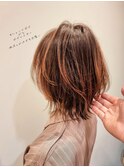 伸ばしかけショートボブ