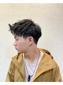 メンズカット/アップバング/束感