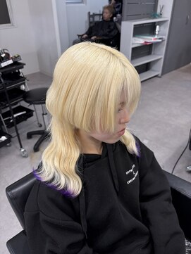 シェイロ(Cielro) 【ホワイトブロンド×裾パープル/ラベンダー/裾カラー】SAKI