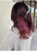 ピンク☆インナーカラー