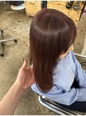 ピンクベージュ【ブリーチなしWカラー＋カット＋TR13800円】