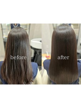 【北区・田中】柔らかくナチュラルな仕上がりのストレートで、周りと差がつく美髪に…◇[岡山/髪質改善]