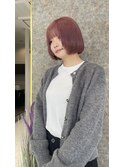 ミニボブ/レイヤー/ピンクベージュ