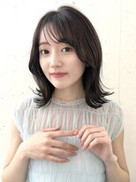 ヘアラウンジ ビーチ 青山 外苑前(hair lounge BEACH) 透け感グレージュ外ハネミディアムヘア