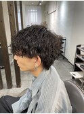 波巻きパーマ