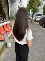 チャプター 問屋町(chapter)&nbsp;髪質改善酸性ストレートブリーチなしアッシュグレージュ韓国ヘア