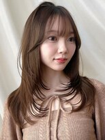 バイオレット 表参道店(Violet)&nbsp;顔周りカットミディアムレイヤーハッシュカットシースルーバング