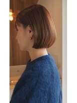 グーム(goom.)&nbsp;30代40代小顔ふんわり丸みボブ◎艶感アンバーカラー