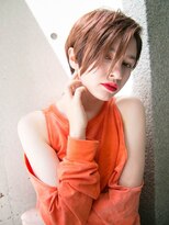 ハンサムショート　かきあげスタイル