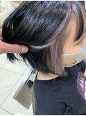 ホワイトパープル×インナーカラー