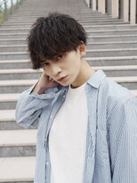 ツイスパパーマ/ツーブロック/マッシュ/黒髪