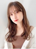 〇ミディアムヘア暗めカラーグランマッシュデザインカラー