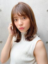 トゥーナ 表参道(tona) 小顔カット・外ハネボブ・くびれヘア・ペールベージュ