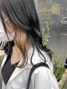 カミエ(kamie) ◎こっくりベージュ インナーカラー イヤリングカラー 三宮