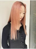 毛利/ケアブリーチペールピンクオレンジハイトーン韓国風カラー