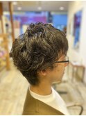 メンズカット+スパイラルパーマ