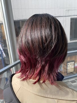 オーパスアミカ(OPUS AMICA) /ウルフ×ピンクインナーカラー