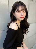 韓国レイヤー/韓国風/セミディ/ブリーチなし/顔まわり