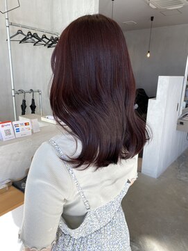 シェル 津山の手店(shel) 20代30代40代髪質改善トリートメント艶感ラベンダーピンク