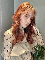 ロンドアンメゾン 原宿(Lond un Maison.)&nbsp;オレンジベージュ レイヤーカット 顔周りカット