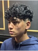 スペインカール  フェード  メンズ