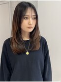 【YOKE】ダークアッシュグレージュ暗めカラー顔まわりレイヤー