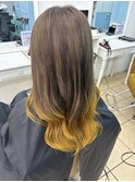 インナーカラー/イエローベージュ/ナチュラルカラー/似合わせ