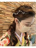 【廣田真弓】袴の着付けハーフアップスタイル