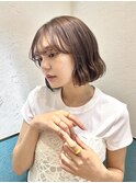 マロンベージュ/ボブ/前髪/レイヤー/髪質改善/縮毛矯正/立川