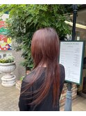 ブリーチ無しピンクロングウルフ
