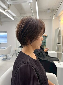 ジュベ 別府店(juve.) 別府ショートボブ顔まわりレイヤーカット髪質改善カラー30代